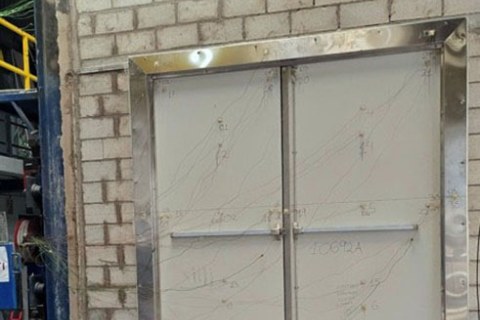 Fire rated double- leaf door with EI2 60