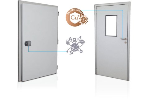 Antimicrobial door