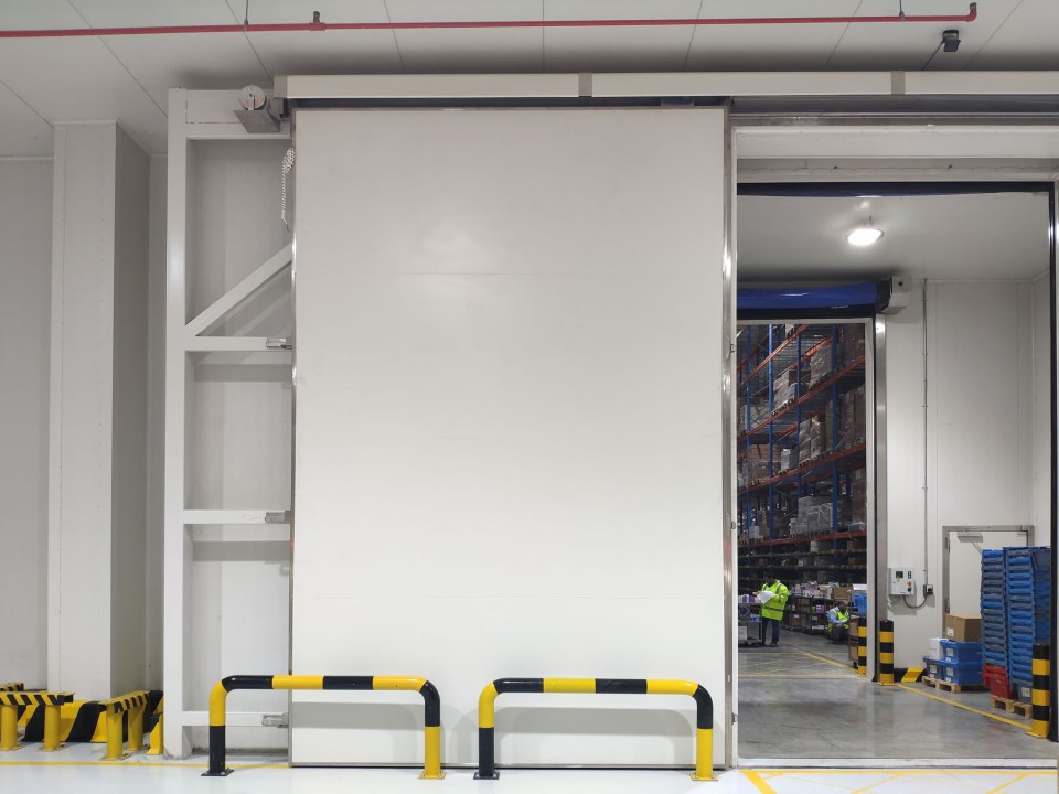 Fire rated hinged and electric sliding cold storage door for a pharmaceutical company in Saudi Arabia. Fire rated hinged and electric sliding cold storage door for a pharmaceutical company in Saudi Arabia.