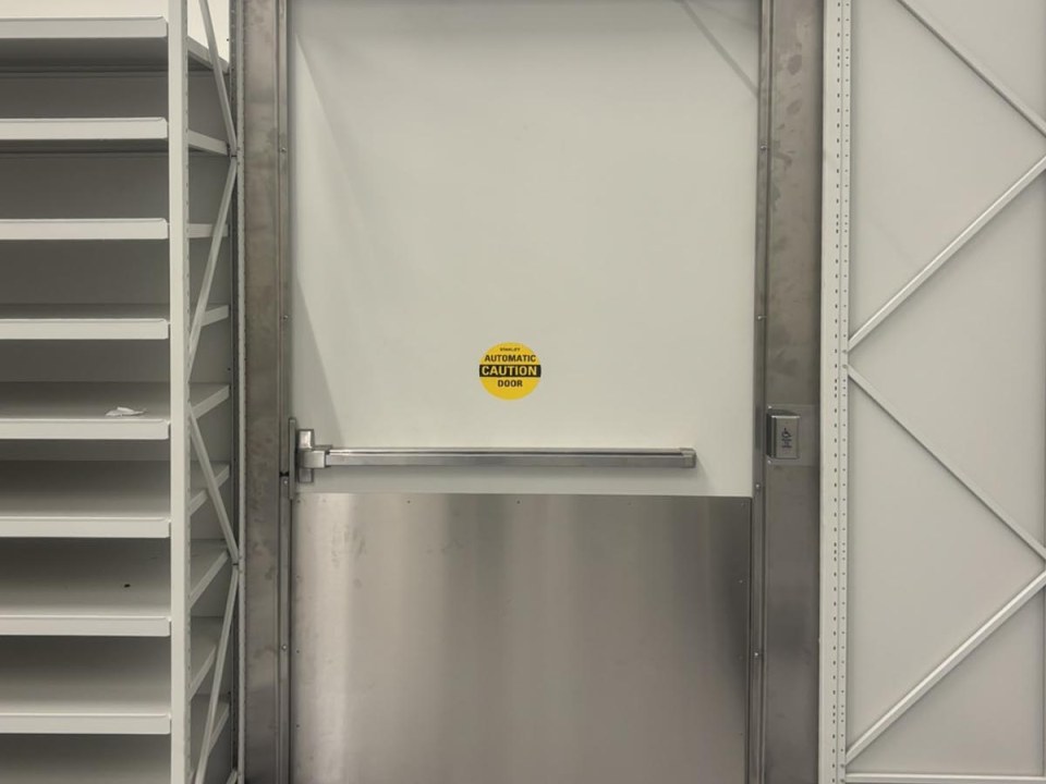 AMP Fire rated hinged and sliding cold storage door for Royal BC Museum in Victoria City (Canada)