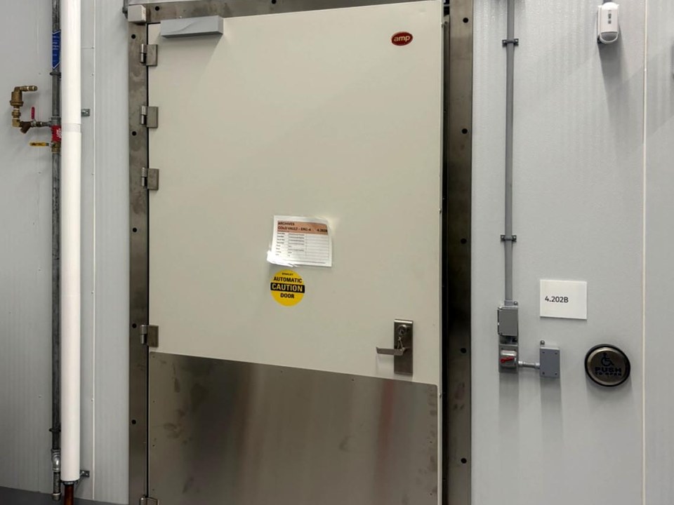 AMP Fire rated hinged and sliding cold storage door for Royal BC Museum in Victoria City (Canada)