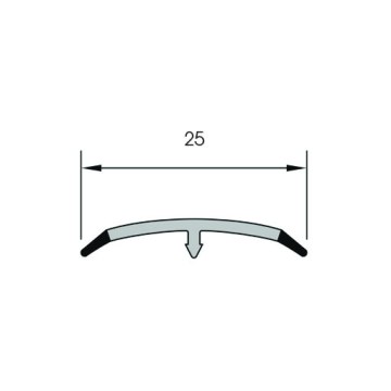 Profile PVC, white cap, width 25mm for GLASBORD length 3000mm, RAL 9010 - a
