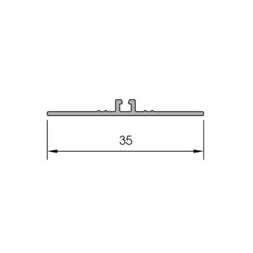 Προφίλ PVC, βάση λευκή πλάτους 35mm για GLASBORD μήκους 3000mm - r Προφίλ PVC, βάση λευκή πλάτους 35mm για GLASBORD μήκους 3000mm - r
