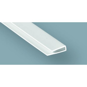 Profile PVC, white side for GLASBORD length 2500mm, RAL 9010