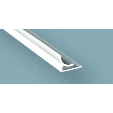 Profile PVC, white corner for GLASBORD length 2500mm, RAL 9010