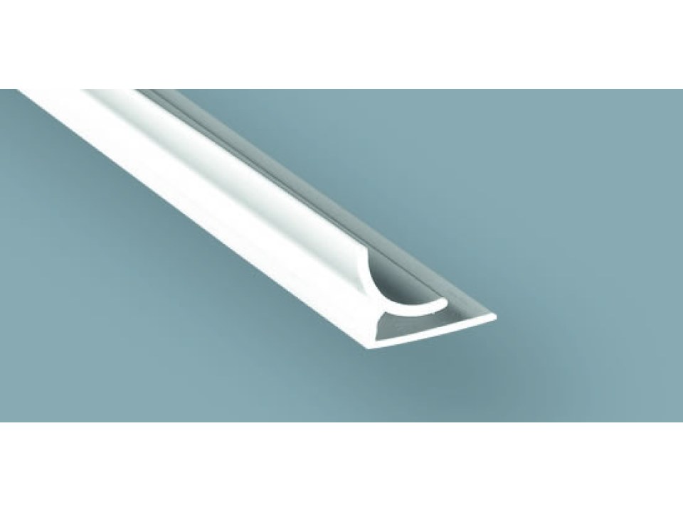 Προφίλ PVC, γωνιά λευκή για GLASBORD μήκους 2500mm, RAL 9010 Προφίλ PVC, γωνιά λευκή για GLASBORD μήκους 2500mm, RAL 9010