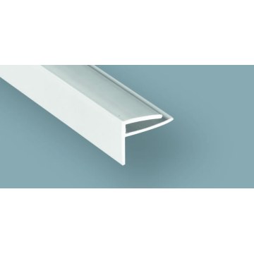 Profile PVC, shape F, white for GLASBORD length 2500mm, RAL 9010