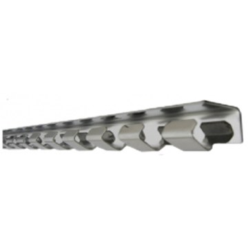 Οδηγός ανάρτησης ανοξείδωτος (inox) κουρτίνας με γαντζάκια μήκους 984mm Οδηγός ανάρτησης ανοξείδωτος (inox) κουρτίνας με γαντζάκια μήκους 984mm