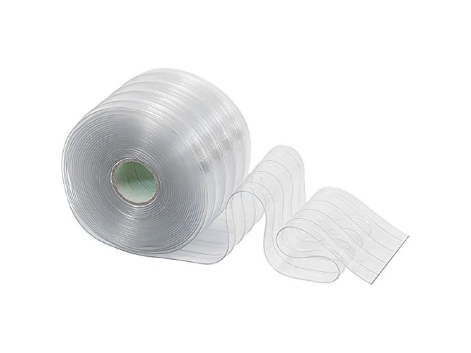 Διάφανο ριγωτό ρολό κουρτίνας PVC 300x3/50m standard